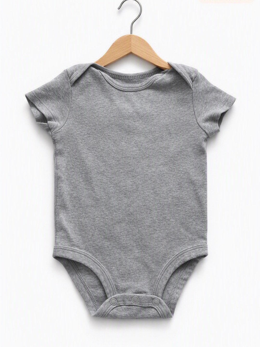 10/$15 Carter's Heather Gray Short-Sleeve Baby Bodysuit